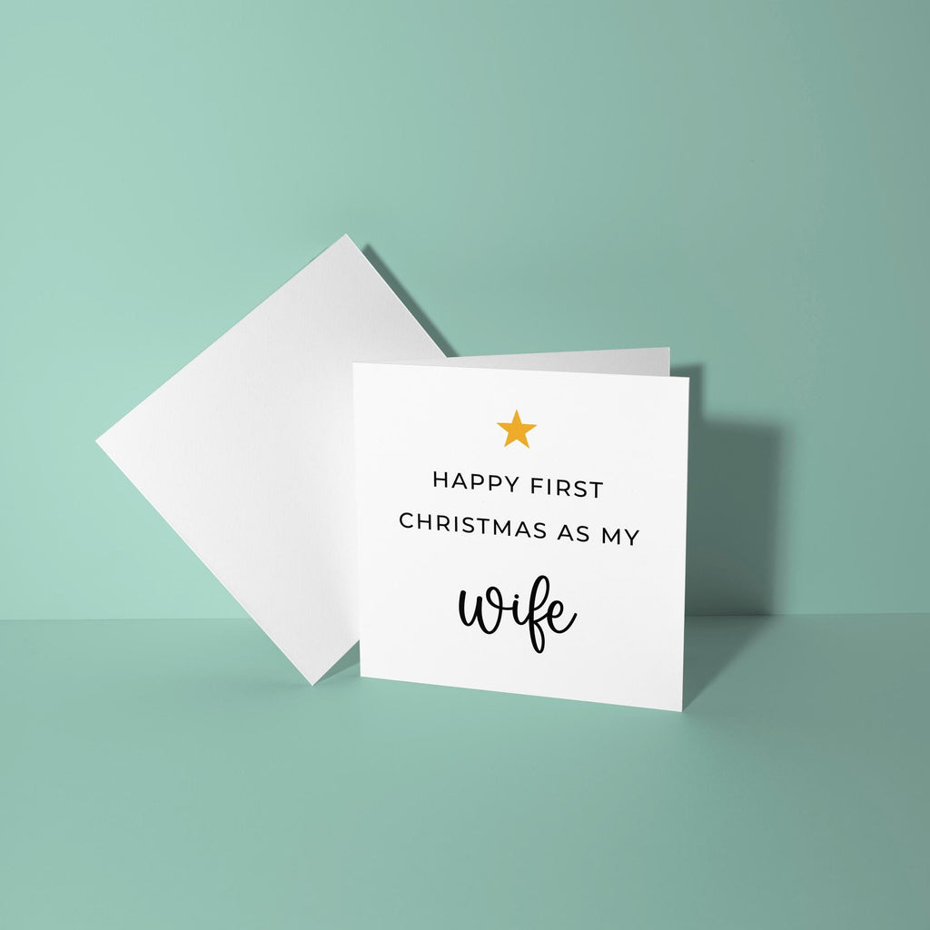 Happy First Christmas as my Wife - Christmas Card for Wife