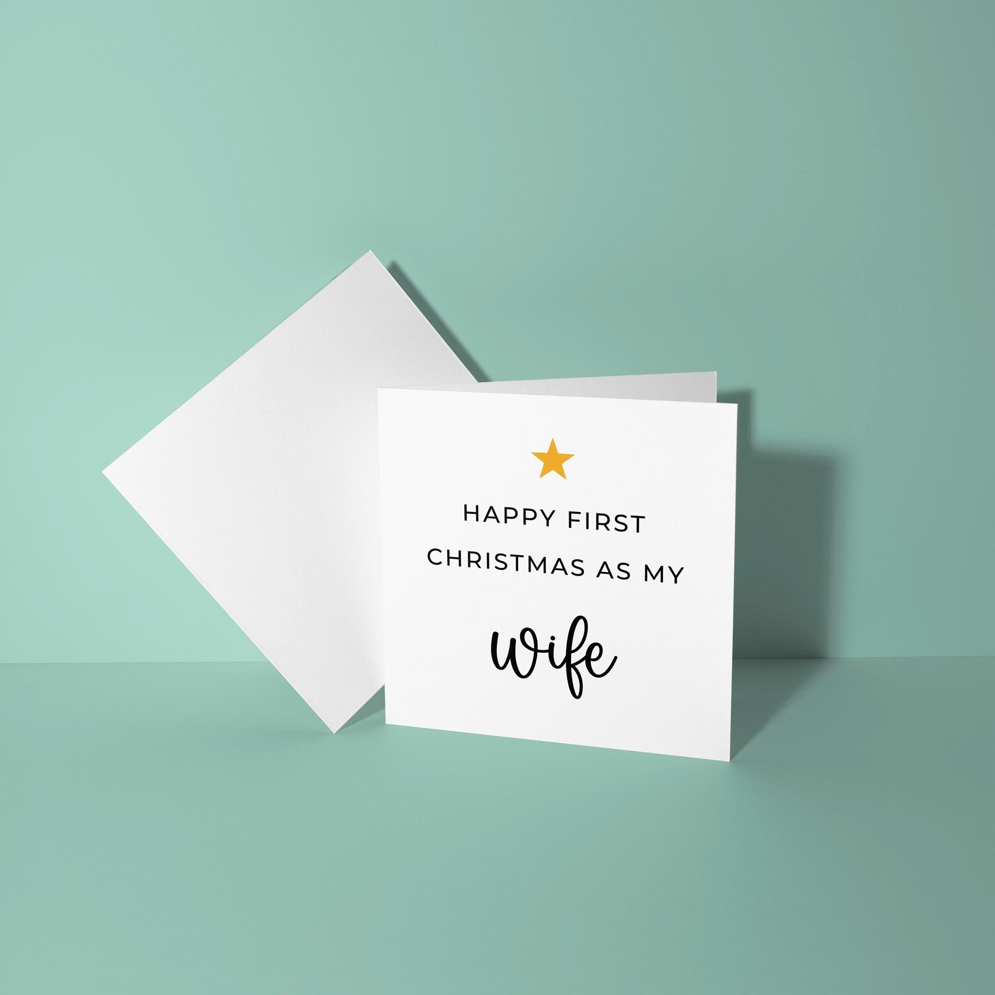 Happy First Christmas as my Wife - Christmas Card for Wife