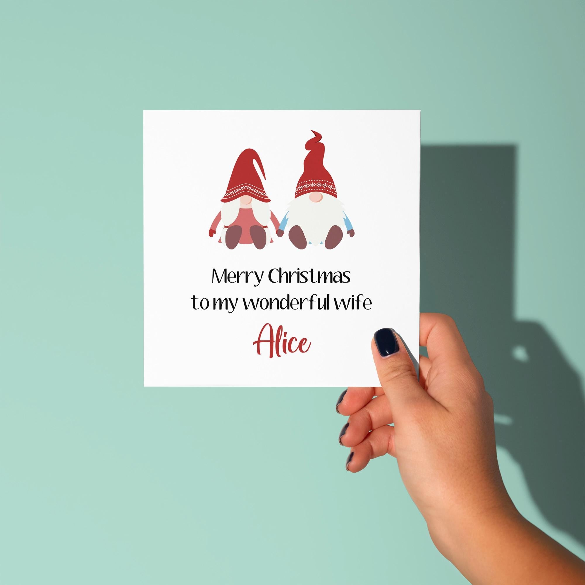 Merry Christmas to my Wonderful Wife - Christmas Card for Wife