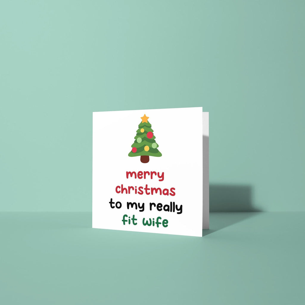 Merry Christmas to my Really Fit Wife - Christmas Card for Wife