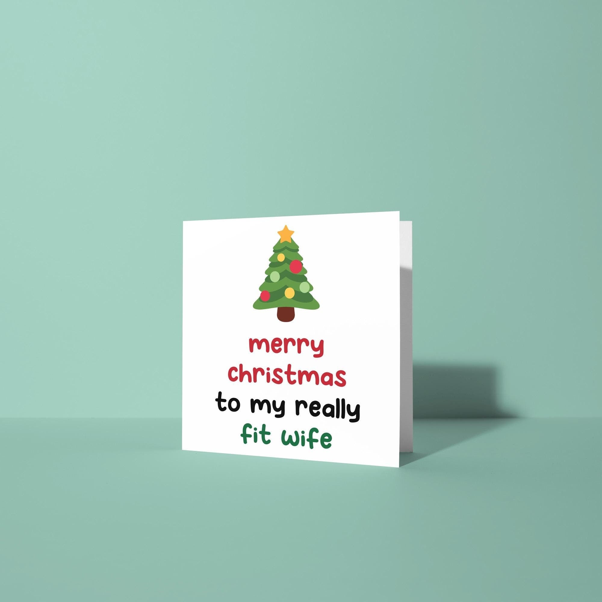 Merry Christmas to my Really Fit Wife - Christmas Card for Wife