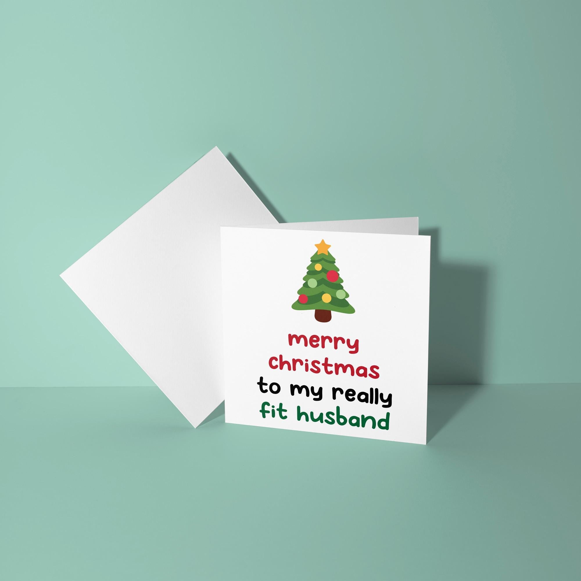 Merry Christmas to my Really Fit Husband - Christmas Card for Husband