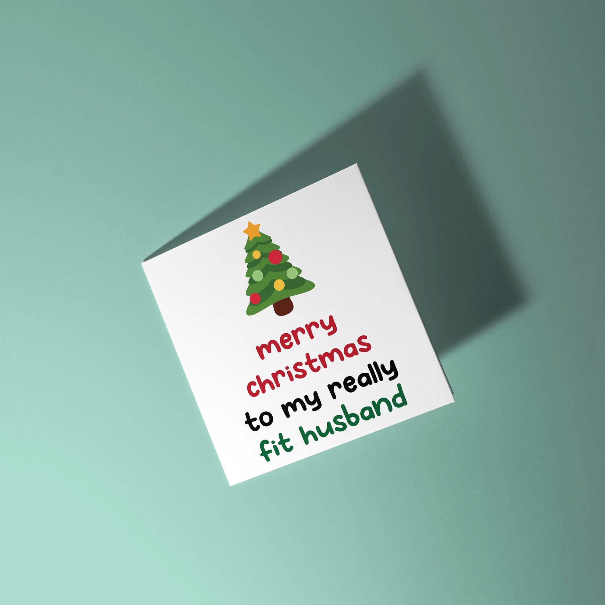Merry Christmas to my Really Fit Husband - Christmas Card for Husband