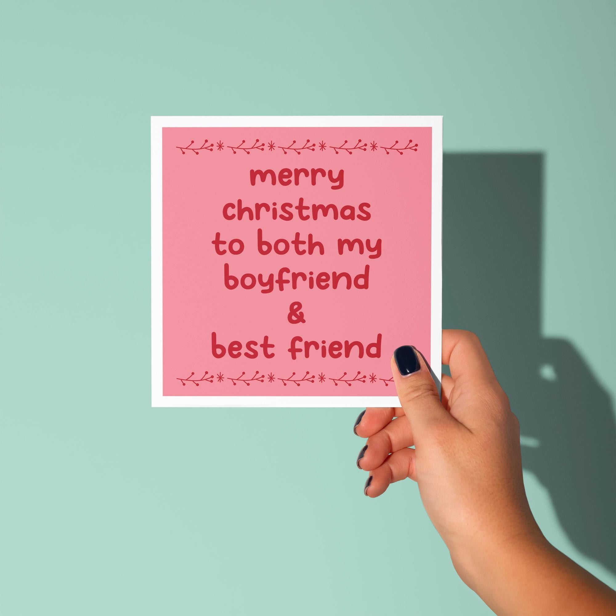 Merry Christmas To My Boyfriend and Best Friend - Christmas Card for Boyfriend