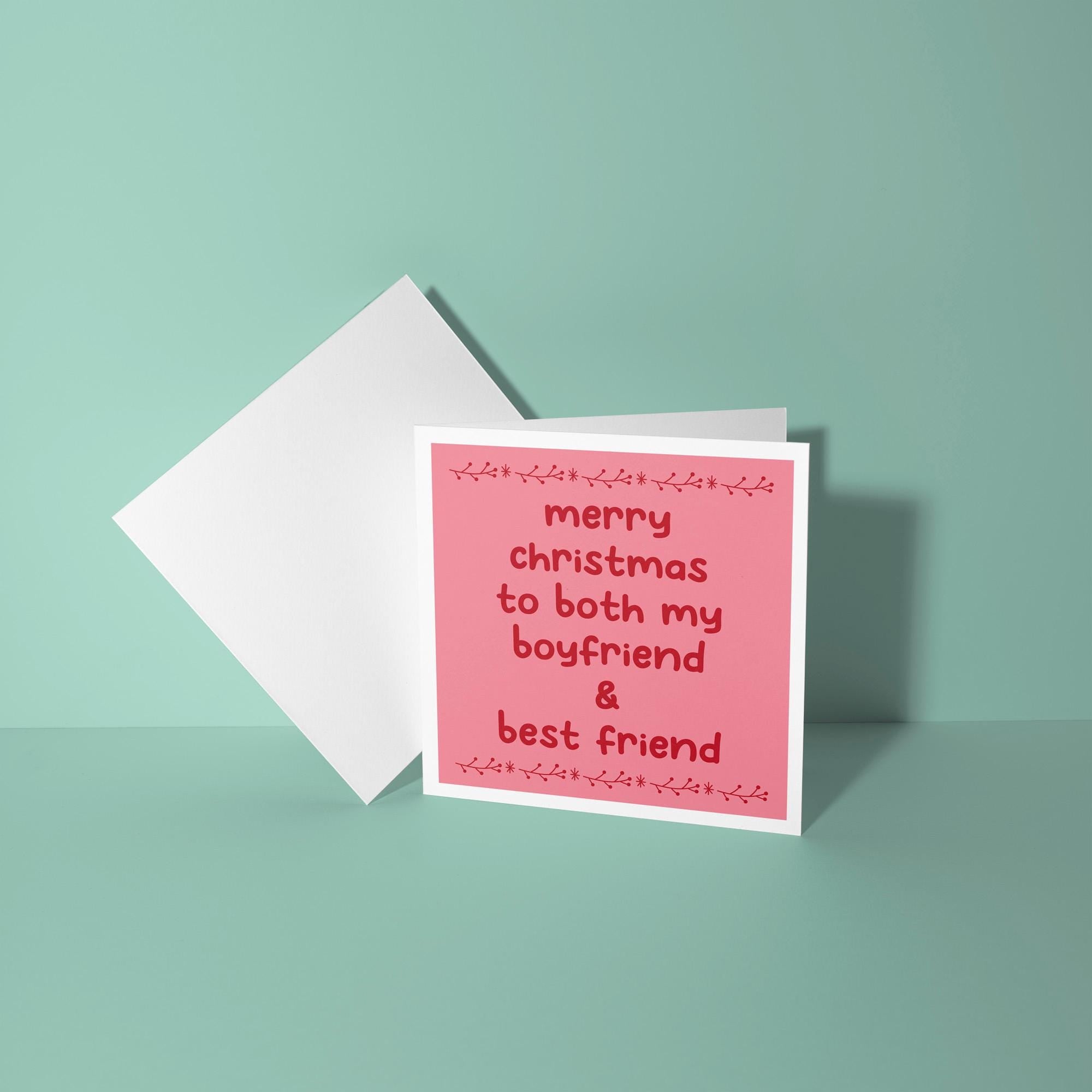 Merry Christmas To My Boyfriend and Best Friend - Christmas Card for Boyfriend