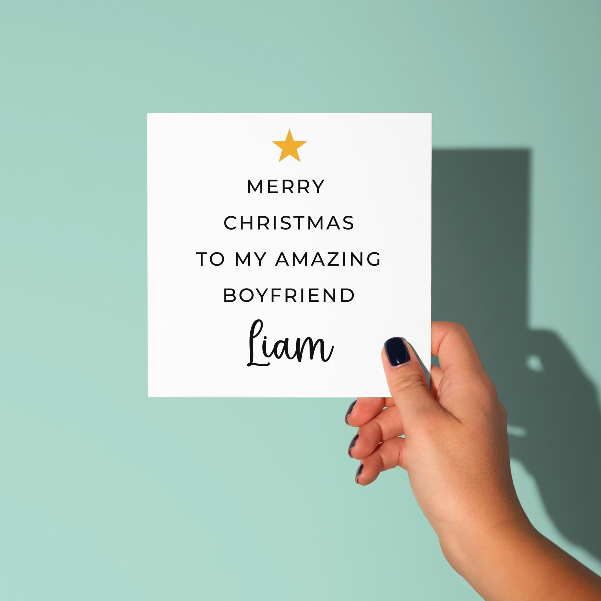 Merry Christmas To My Amazing Boyfriend - Christmas Card for Boyfriend