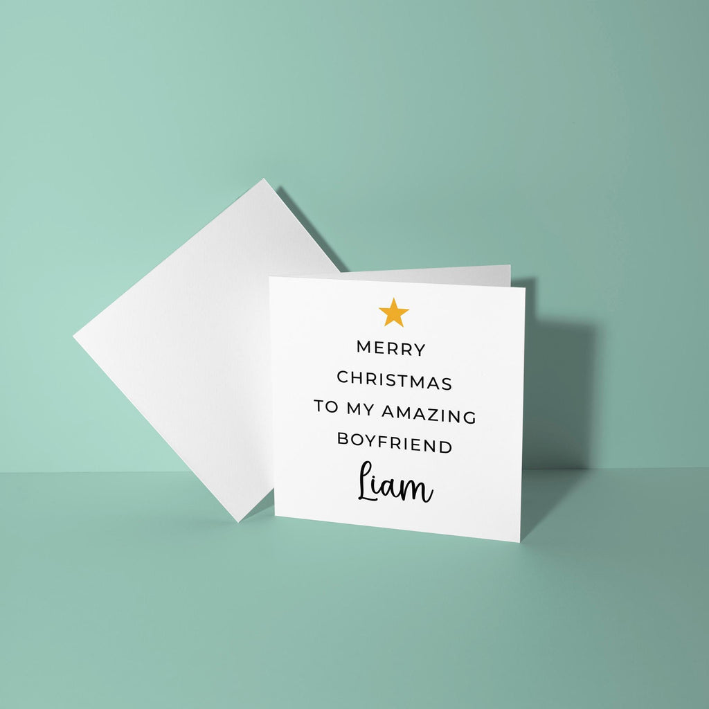 Merry Christmas To My Amazing Boyfriend - Christmas Card for Boyfriend