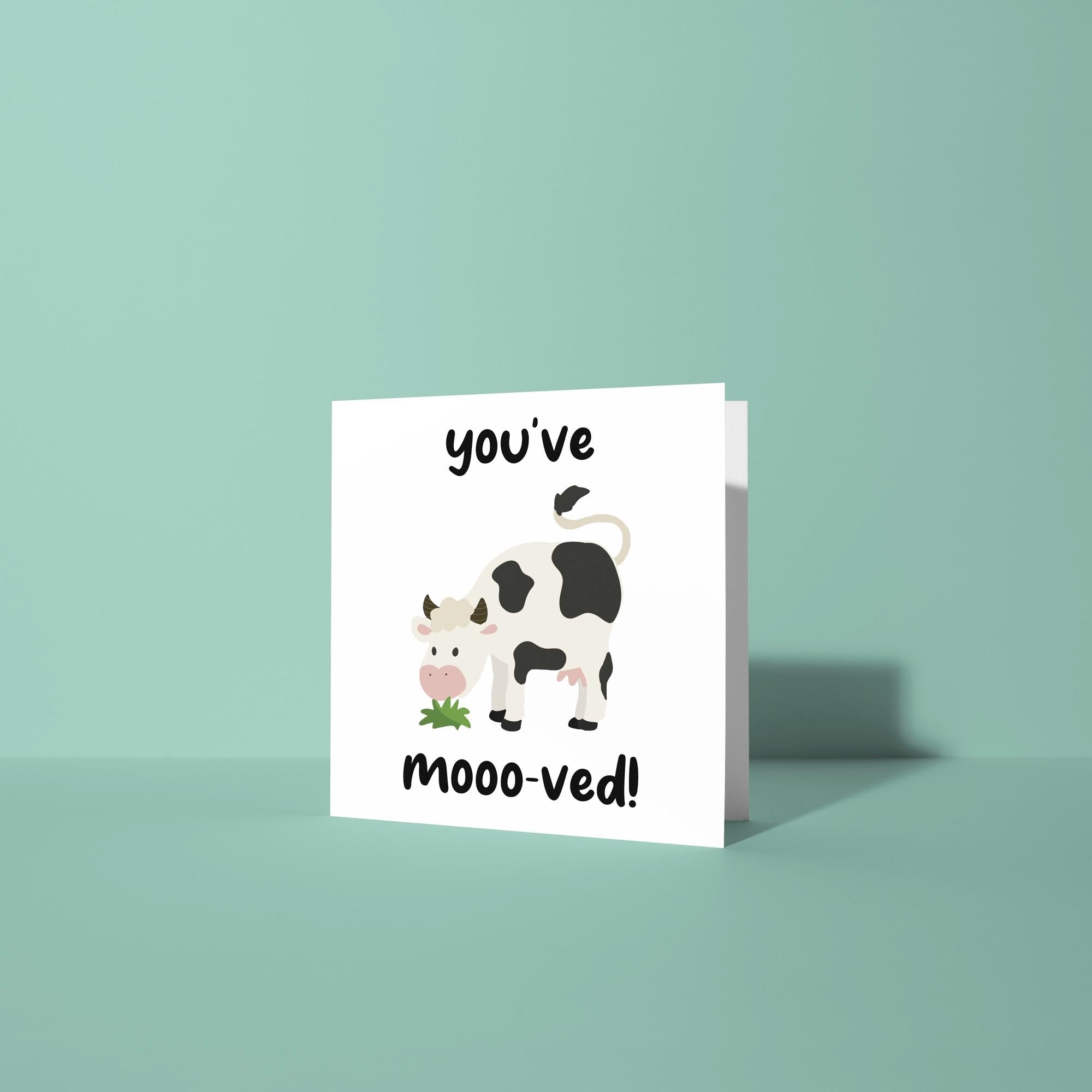 You've Mooo-ved - New Home Card