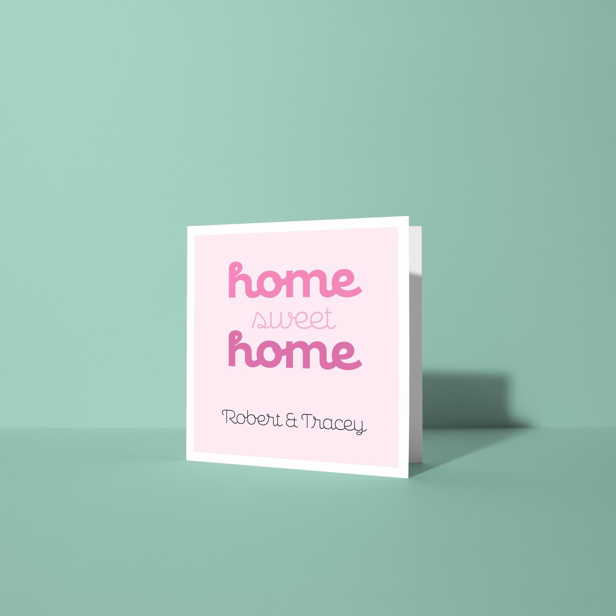 Home Sweet Home Personalised - New Home Card