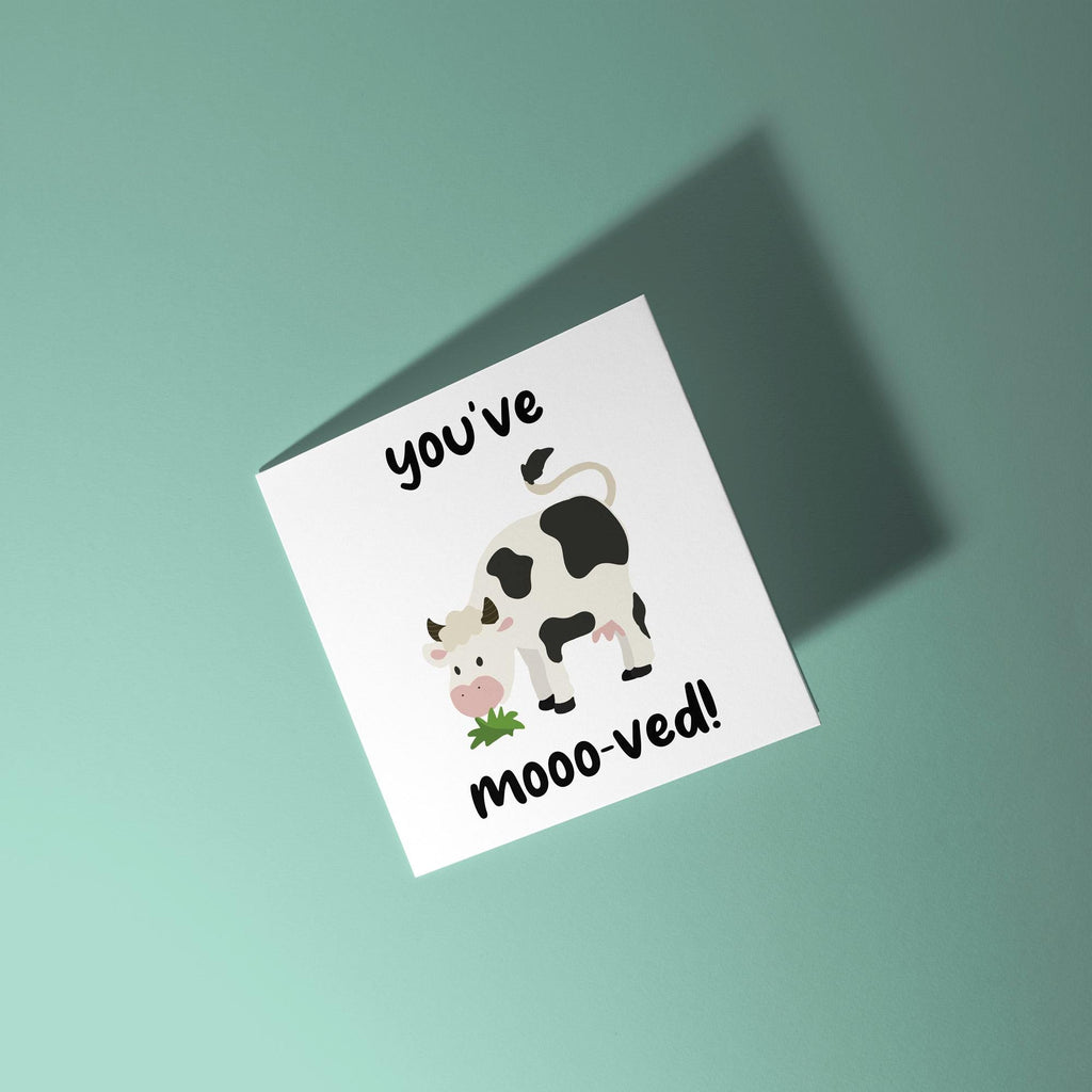 You've Mooo-ved - New Home Card