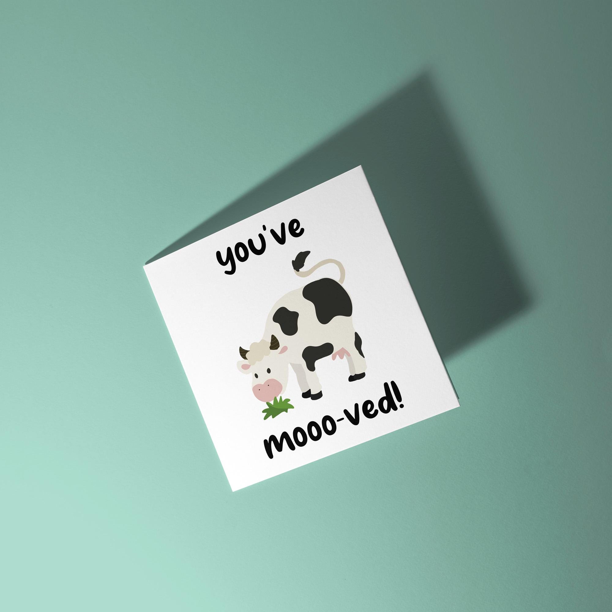 You've Mooo-ved - New Home Card