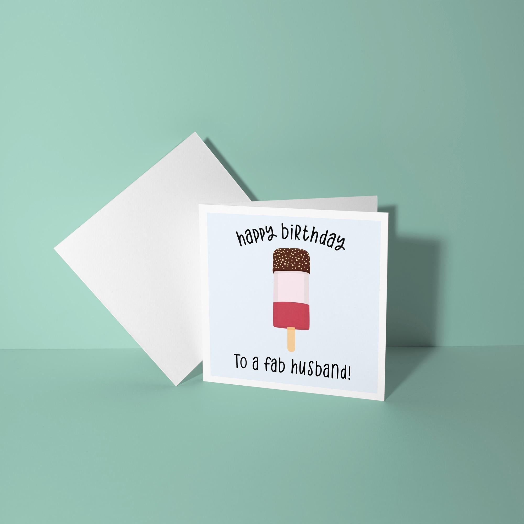 Happy Birthday To A Fab Husband - Birthday Card