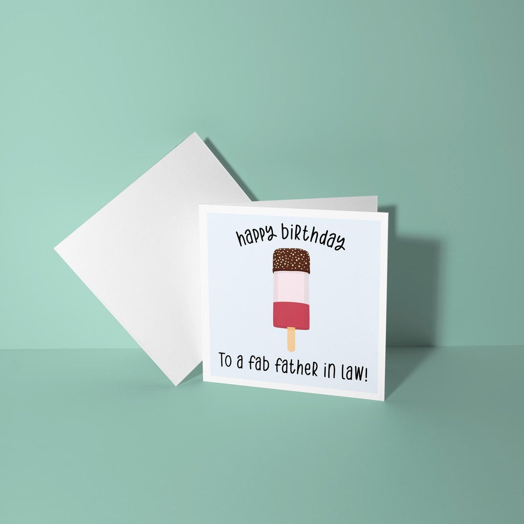 Happy Birthday To A Fab Father In Law - Birthday Card