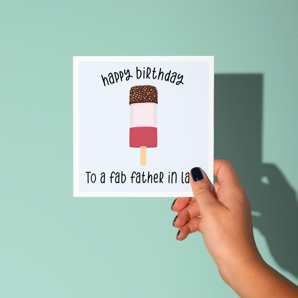 Happy Birthday To A Fab Father In Law - Birthday Card