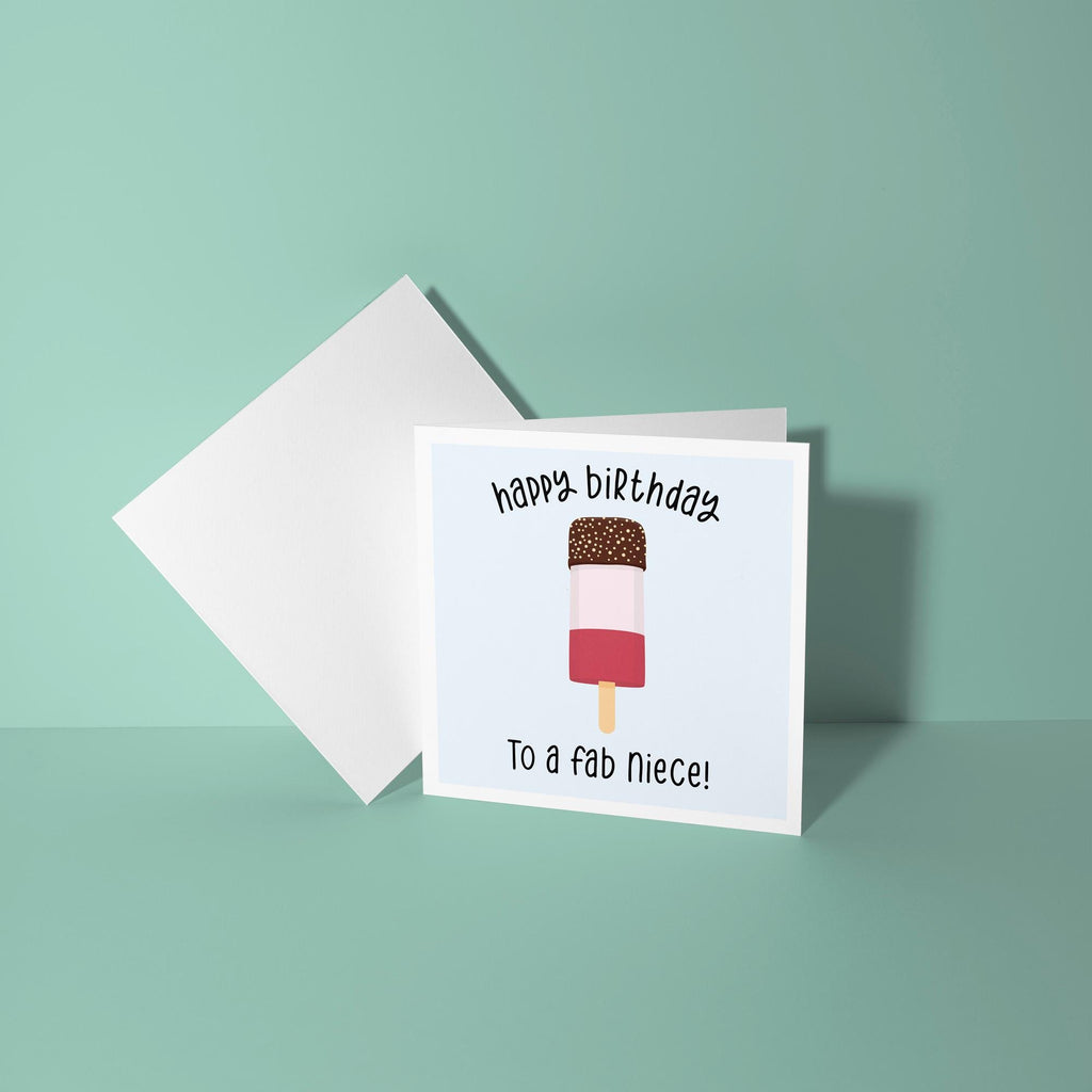 Happy Birthday To A Fab Niece - Birthday Card