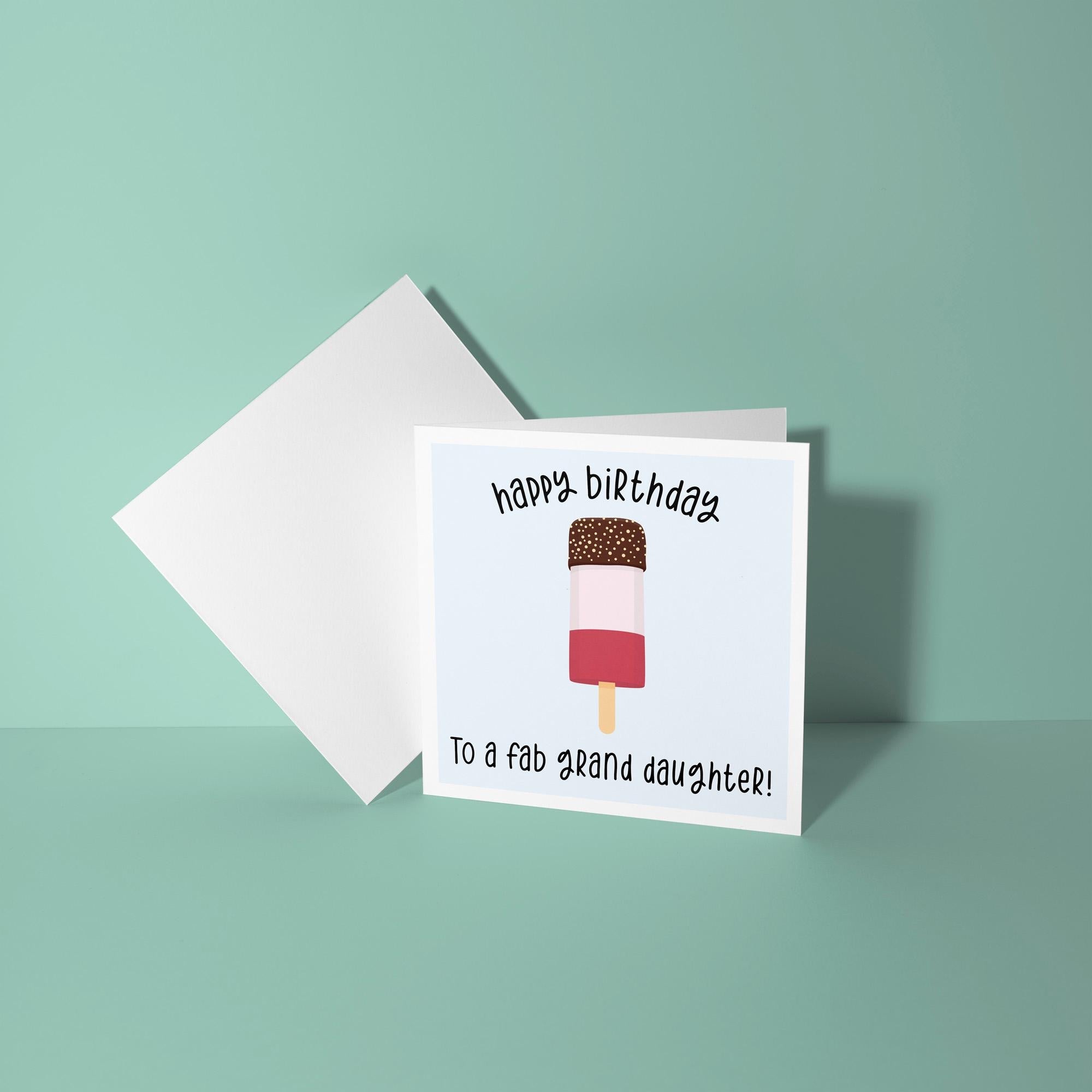 Happy Birthday To A Fab Granddaughter - Birthday Card