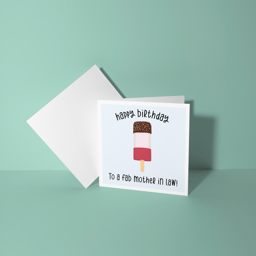 Happy Birthday To A Fab Mother In Law - Birthday Card