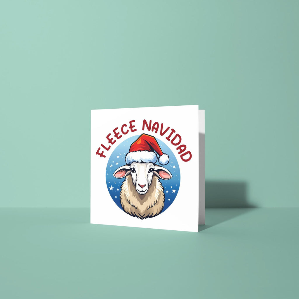 Fleece Navidad Christmas Card - A Funny Sheep Pun Animal Xmas Card
