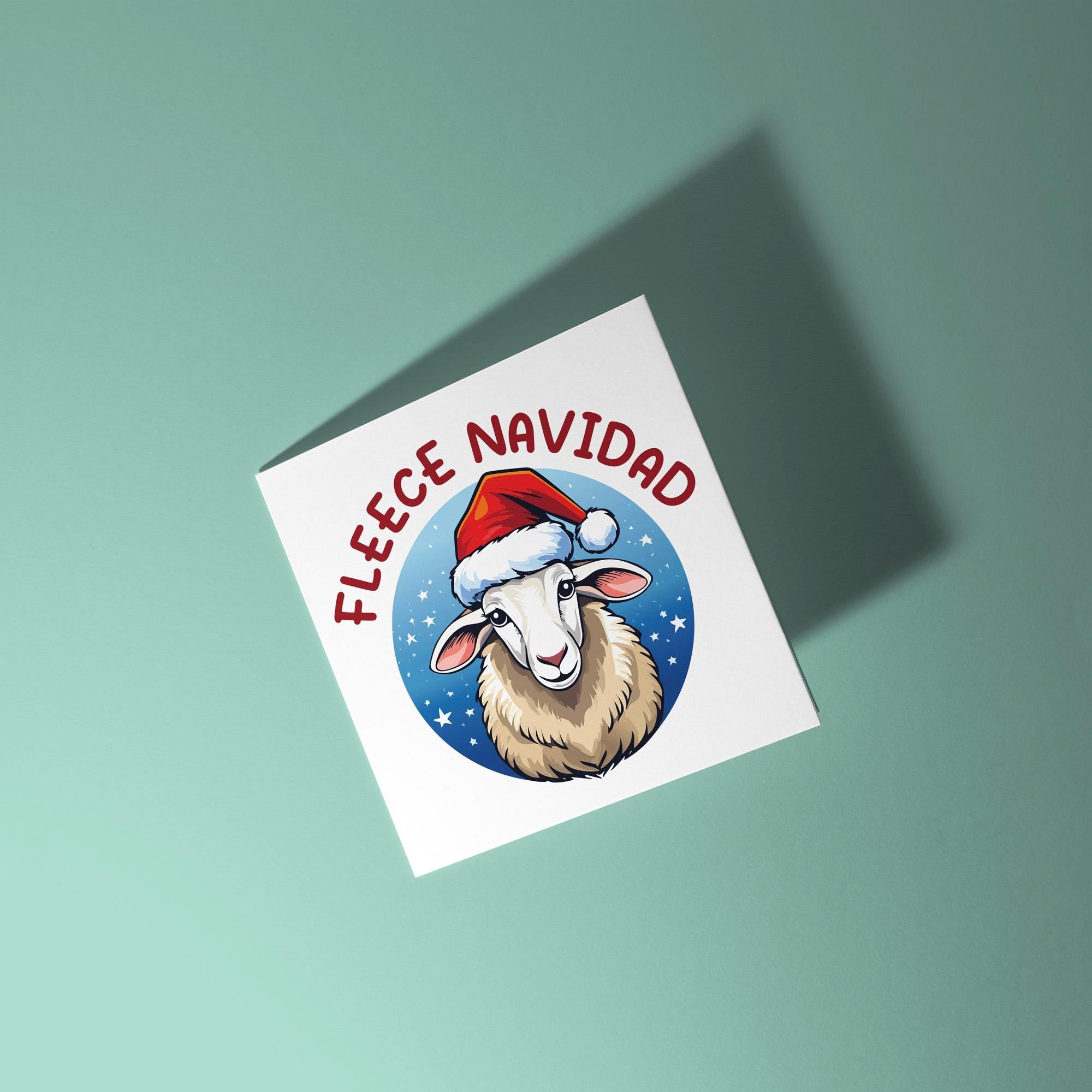 Fleece Navidad Christmas Card - A Funny Sheep Pun Animal Xmas Card